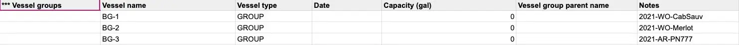 Blended CSV Import Format for Vessel Data Management