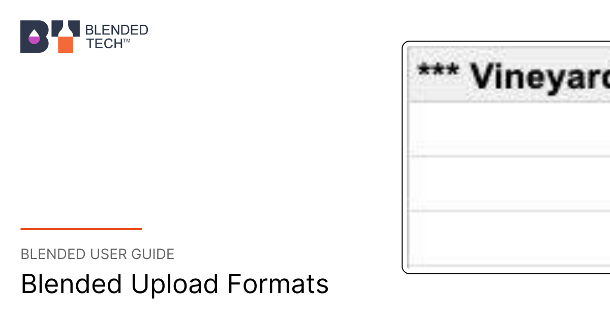 Blended Upload Formats | Blended User Guide