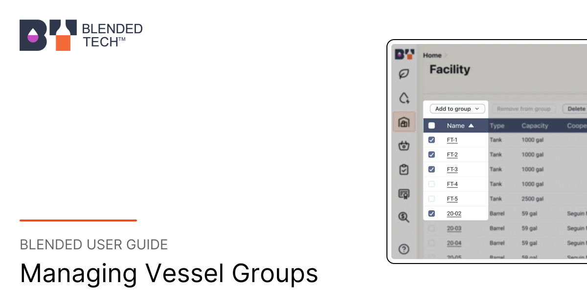 Managing Vessel Groups | Blended User Guide