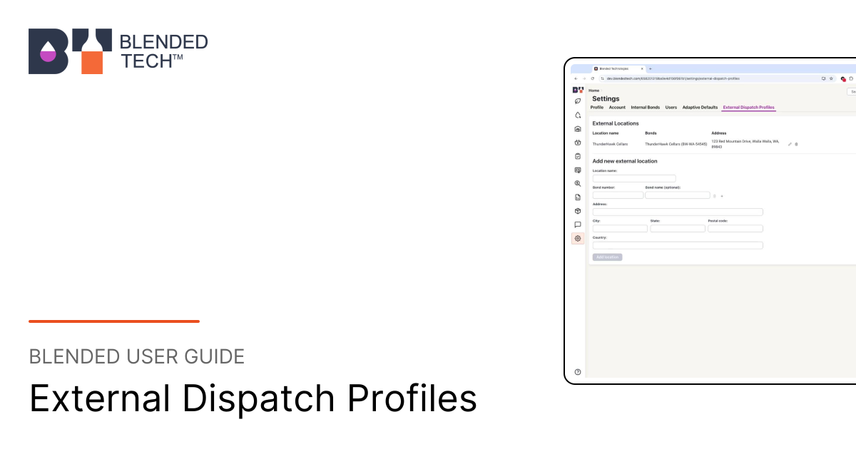 External Dispatch Profiles | Blended User Guide
