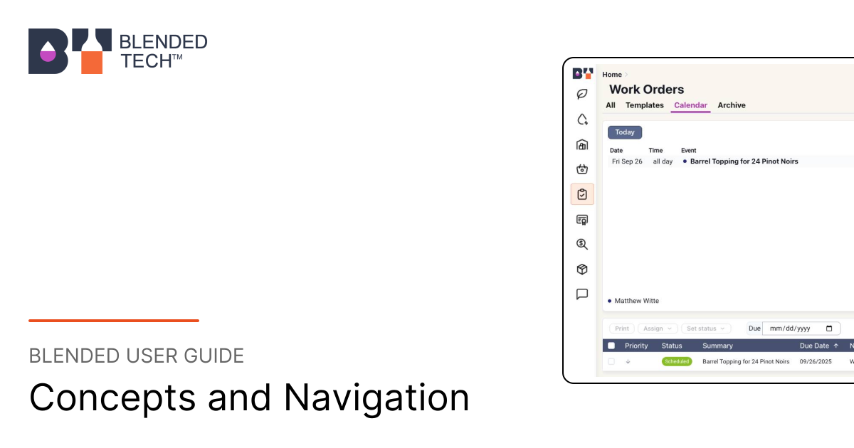 Concepts and Navigation | Blended User Guide